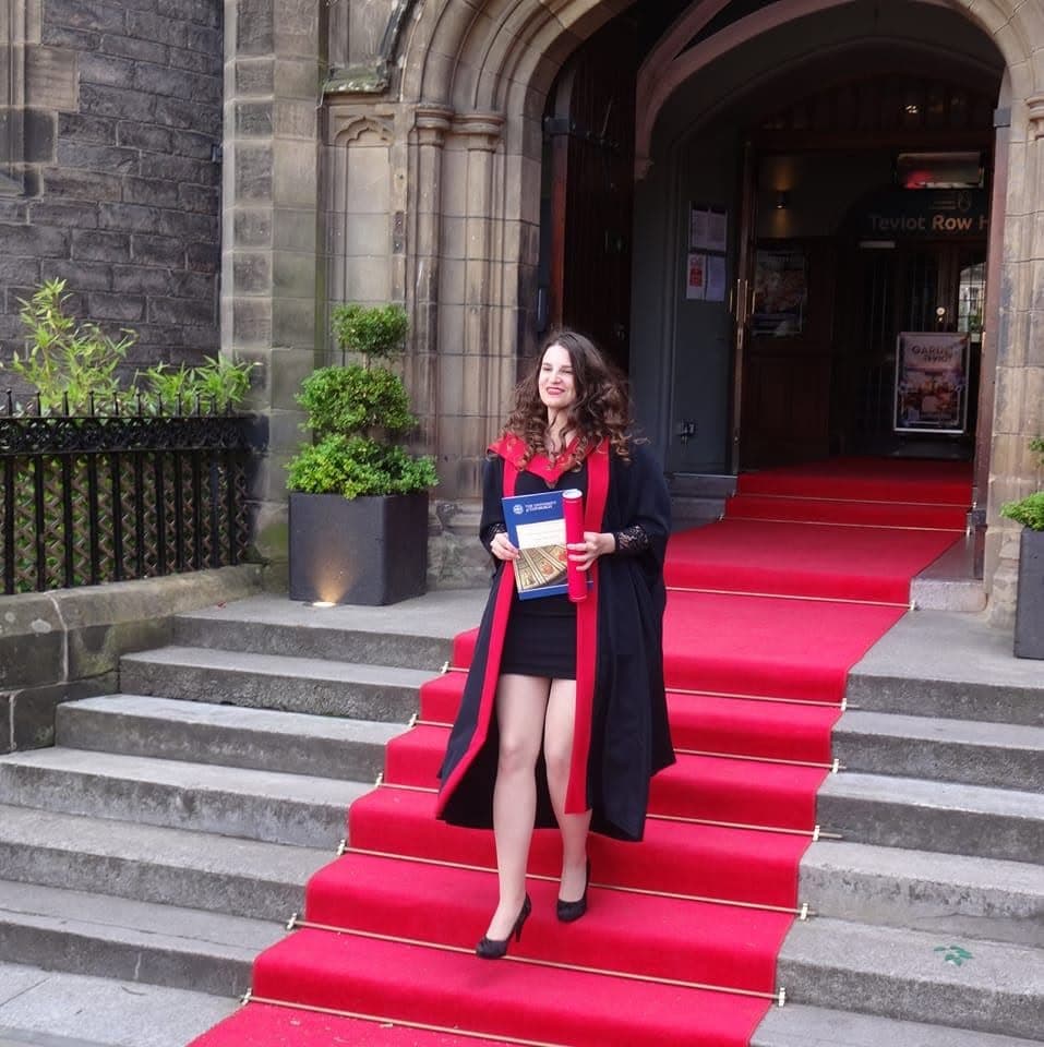 Emily graduating from the University of Edinburgh