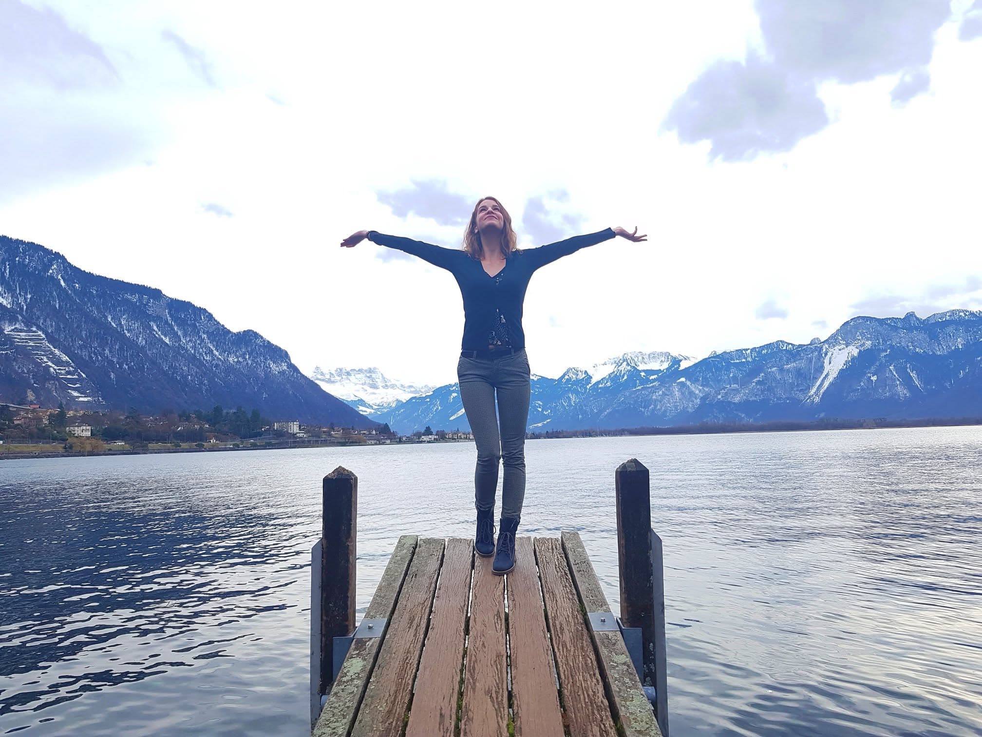 Emily travelling in Switzerland during her PhD years